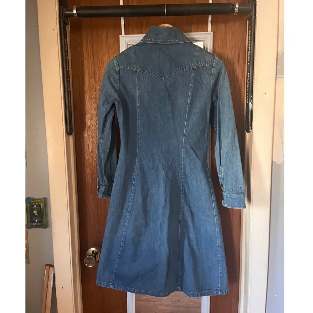 Vintage 1970s Landlubber Denim Dress - Picture 2 of 10
